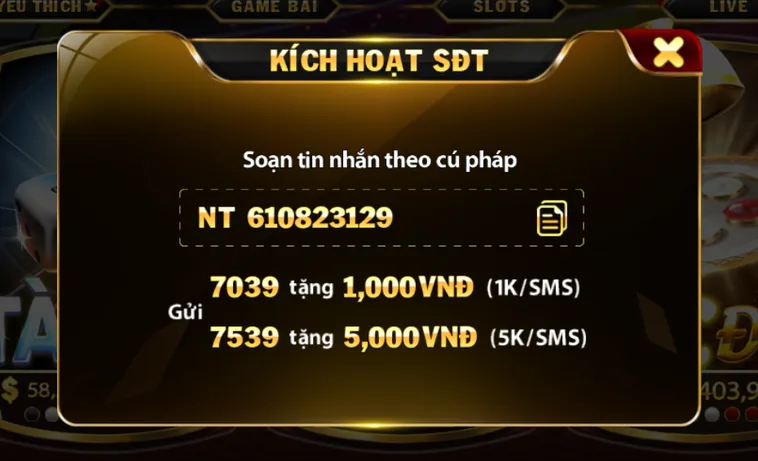 Kích hoạt tài khoản - tăng cường bảo mật đa tầng - đa kênh Go88.