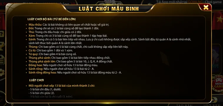 Mậu Binh Tại Go88 Sắp Xếp Bài Chiến Thuật Chinh Phục Phần Thưởng Khủng