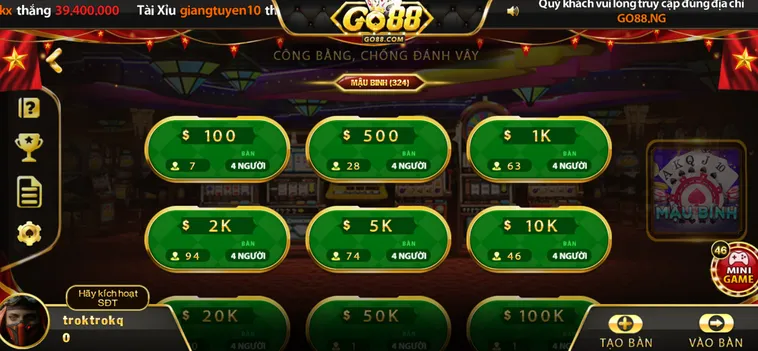 Mậu Binh Tại Go88 Sắp Xếp Bài Chiến Thuật Chinh Phục Phần Thưởng Khủng