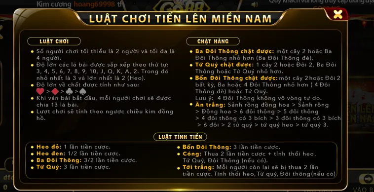 Bí Quyết Làm Chủ Sảnh Bài Tiến Lên Miền Nam Tại Go88 Cho Mọi Bài Thủ
