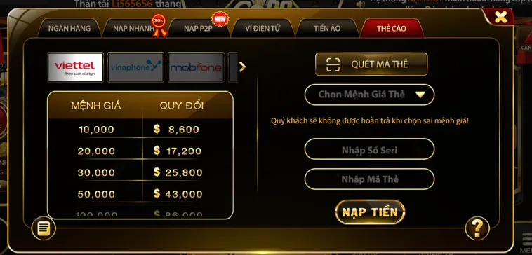 Hướng Dẫn Các Phương Thức Nạp Tiền Go88 Nhanh Chóng Cho Game Thủ