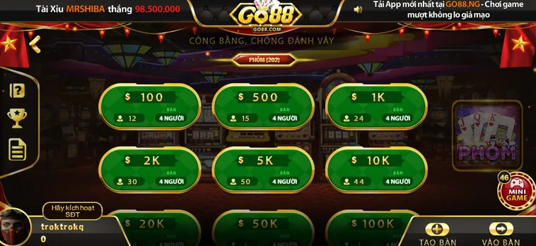 Phỏm Tại Go88 Đỉnh Cao Đấu Trí Săn Thưởng Lớn Cho Mọi Game Thủ