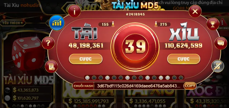 Khám Phá Đỉnh Cao Công Nghệ Minh Bạch Với Casino Tài Xỉu MD5 Tại Go88