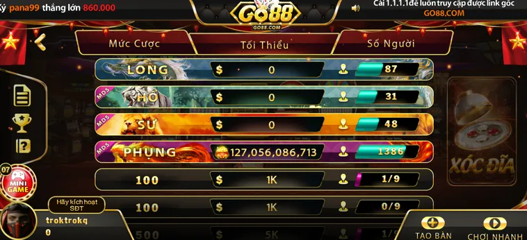 Khẳng Định Bản Lĩnh Đầu Tư Với Siêu Phẩm Casino Xóc Đĩa Tại Go88 Thời Thượng